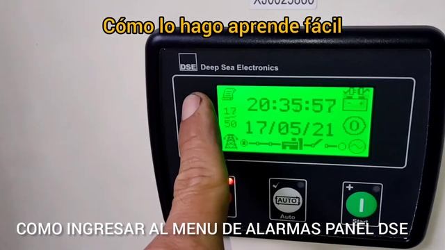 COMO INGRESAR AL MENU DE ALARMAS EN EL PANEL DSE4520 CONTROLADOR DE GRUPO ELECTROGENO