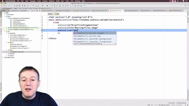 Kotlin on Android development: Switching Fragments with the Menu смотреть онлайн