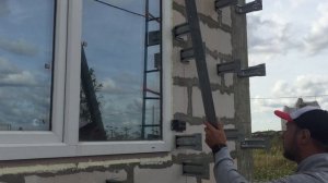 Металлическая обрешетка. ОБХОД ОКНА. Навесная фасадная подсистема.