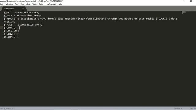 PHP Super Global Variables смотреть онлайн