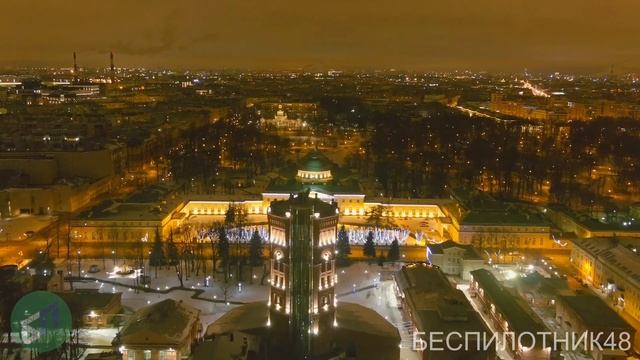 Рождество 2021 - аэросъёмка Санкт- Петербурга смотреть онлайн