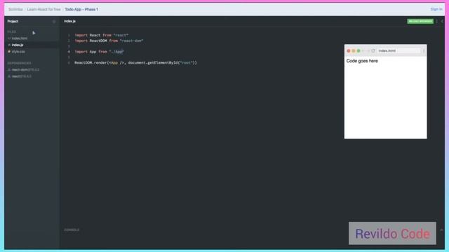 Todo App Phase1 React Js | React JS Course for Beginners | React JS Tutorial | #revildo_code смотреть онлайн