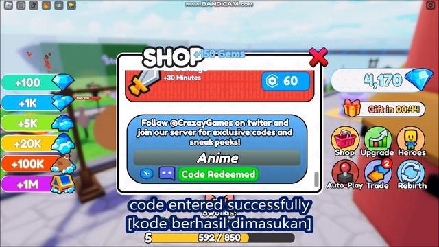 *ALL CODES WORK* [NEW ⚔️] Anime Sword Simulator ROBLOX | 11 MAY 2023 смотреть онлайн