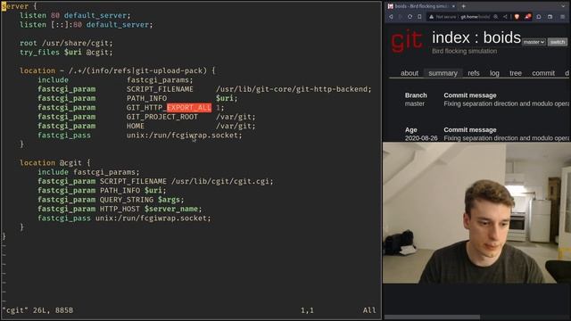 Minimal git server #4 - cgit смотреть онлайн