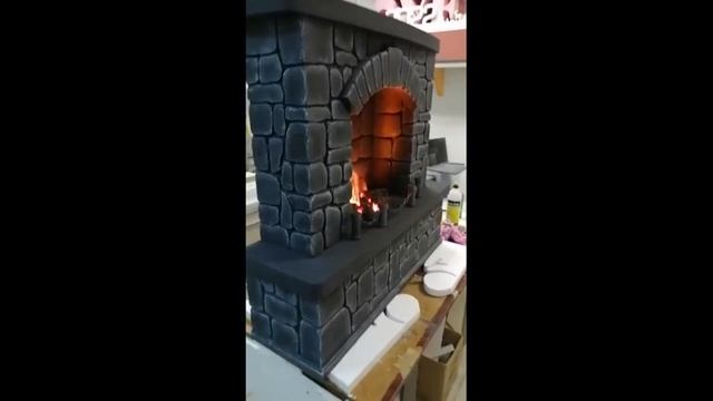 имитация очага, огня, дров в камине смотреть онлайн