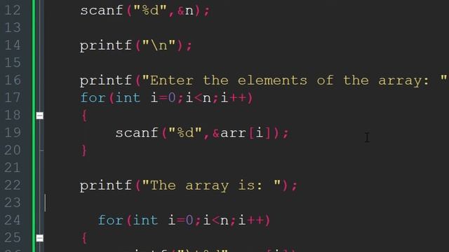 Inserting array values DYNAMICALLY in C смотреть онлайн