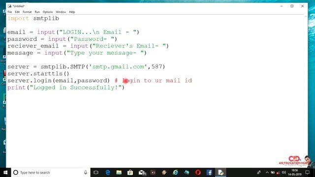 How to send Email from python Program । CID An Education Hub смотреть онлайн