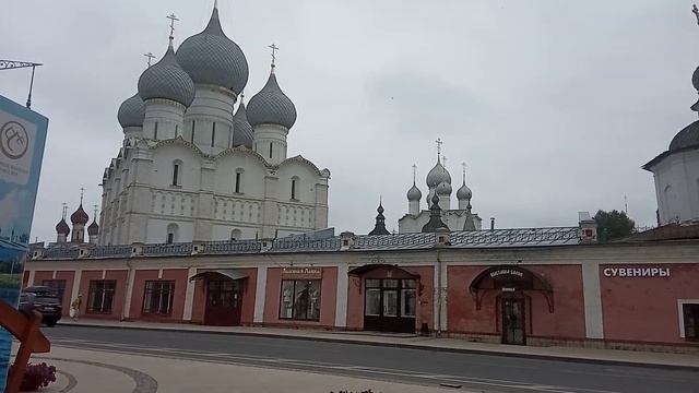 Картина маслом на холсте, пейзаж. Успенский собор в городе Ростов Великий. Искусство. смотреть онлайн