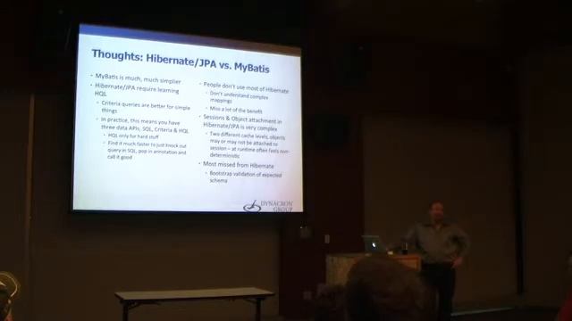 15 May 2012 Rethinking Persistence JPA Hibernate & myBatis Compared смотреть онлайн