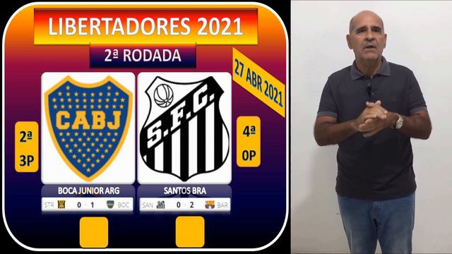 COPA LIBERTADORES 2021 - PALPITE - 2ª RODADA - BOCA JUNIOR ARG X SANTOS BRA. смотреть онлайн