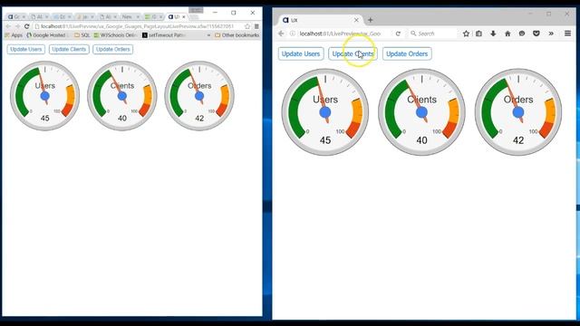 Alpha WebSocket And Google Guages