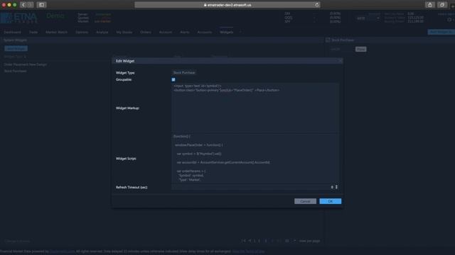 ETNA Web Trader - Personalize Trading Experience with Custom Widgets Creation смотреть онлайн