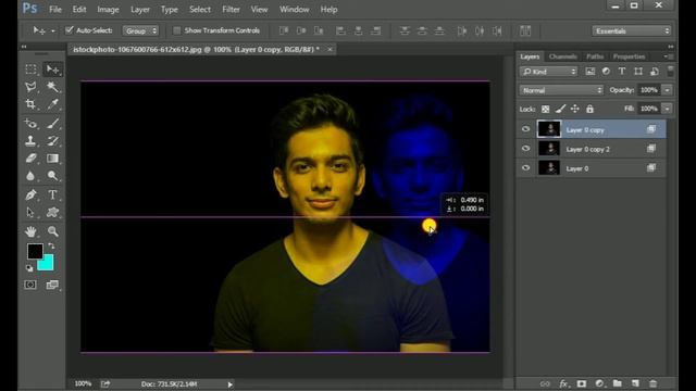 RGB effect tutorial in Photoshop смотреть онлайн