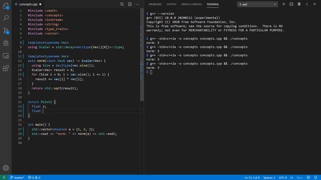 Demo: C++20 Concepts Feature смотреть онлайн