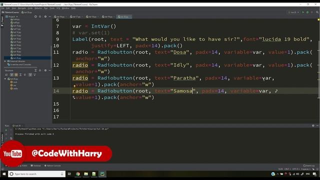 Creating RadioButtons In Tkinter | Python Tkinter GUI Tutorial In Hindi #20 смотреть онлайн