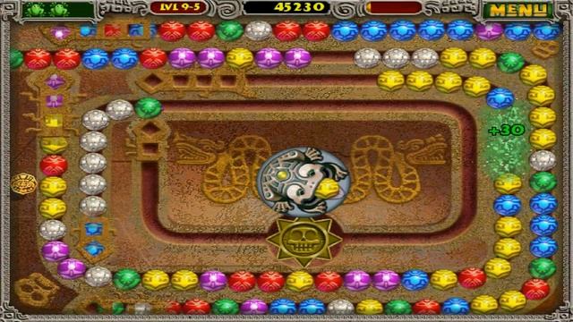 Playing Stage 9 Zuma DeLuxe Gameplay смотреть онлайн