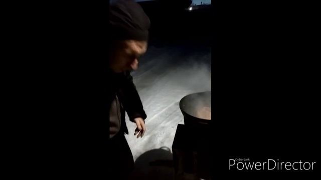 Огненно-сырно-сливочный суп // 'экстрим готовка при -10 // -20 гр