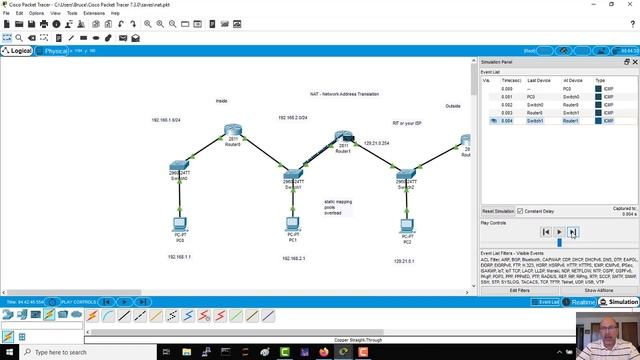 Network Address Translation (NAT) with Packet Tracer. Also ACLs смотреть онлайн