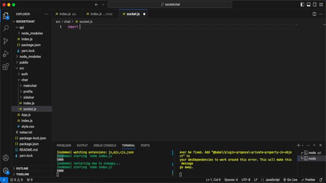 React Js and Socket.IO setup for real-time communication | Socket chat app | - Part 6 смотреть онлайн