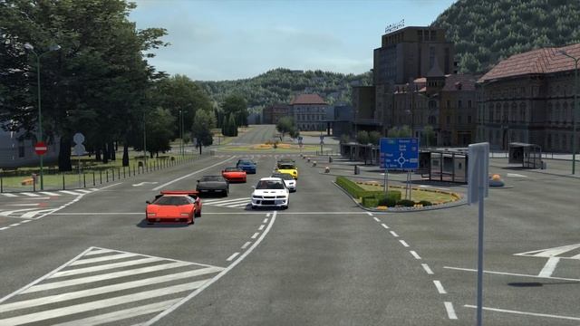Ferrari F355 Berlinetta racing on countryside roads at Brasov / Assetto Corsa gameplay (AC) смотреть онлайн