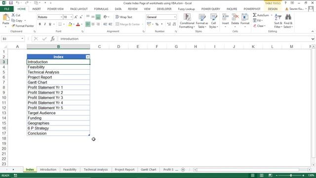 Create Auto Index (with hyperlink) of all worksheets using VBA смотреть онлайн