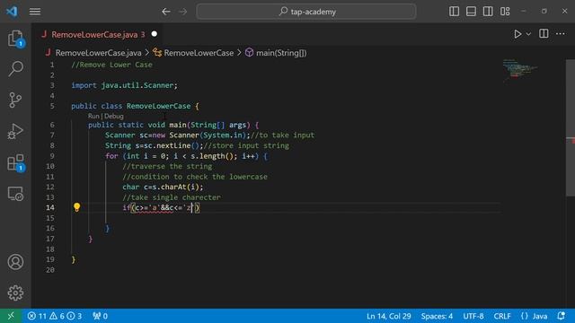 Remove Lower Case Letters in Java || Strings ||Simple || #java #strings #problem смотреть онлайн