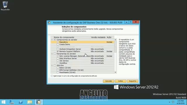Instalação SAP Business One Server 9.2  Screencasts B1 2