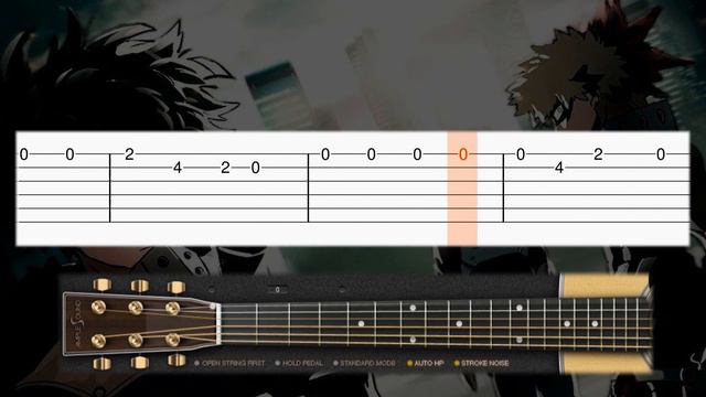 My Hero Academia OP1 - The Day - Guitar tutorial (TAB) смотреть онлайн