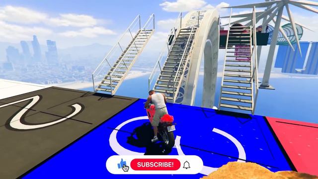 SHINCHAN AND FRANKLIN TRIED THE RIGHT WRONG ROAD PARKOUR CHALLENGE WITH BIKES CARS IN GTA 5 смотреть онлайн