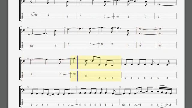 Metallica   Until It Sleeps Bass Guitar Tablature