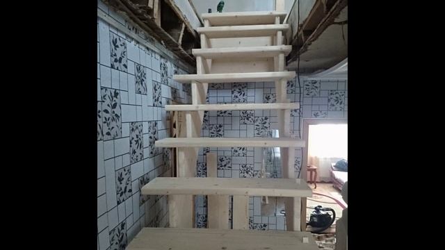 Лестница с П-образным ограждением.Курск.Наш тел.89202611537 Александр. смотреть онлайн