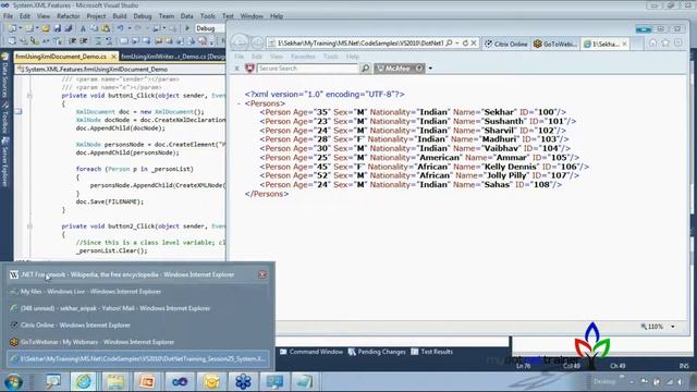 Session 25/35 (Win Forms, XML, XSD, LINQ) смотреть онлайн