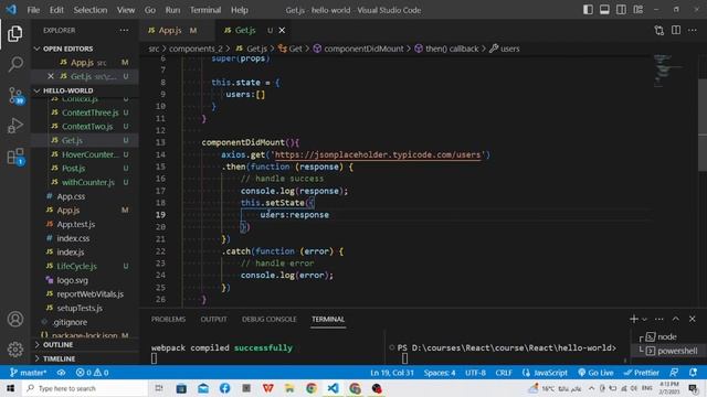 23- ( React Js Tutorial ) HTTP GET Request смотреть онлайн