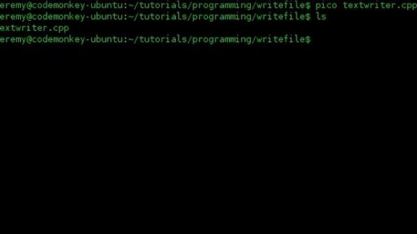 How to Write a Text file in C++ (Linux)
