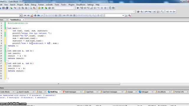 C programming Add sub functions - C programming tutorial - Using functions in C - Part 21 смотреть онлайн