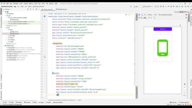 Android Studio Animation Cross Fade with Java смотреть онлайн