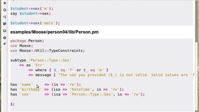 Creating subtypes for Moose смотреть онлайн