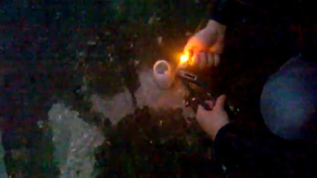 Магний и сера (magnesium + sulfur). Флюоресценция сульфида магния. смотреть онлайн