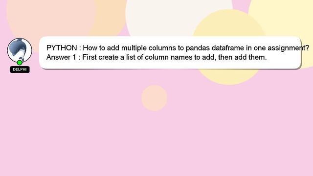 PYTHON : How to add multiple columns to pandas dataframe in one assignment? смотреть онлайн