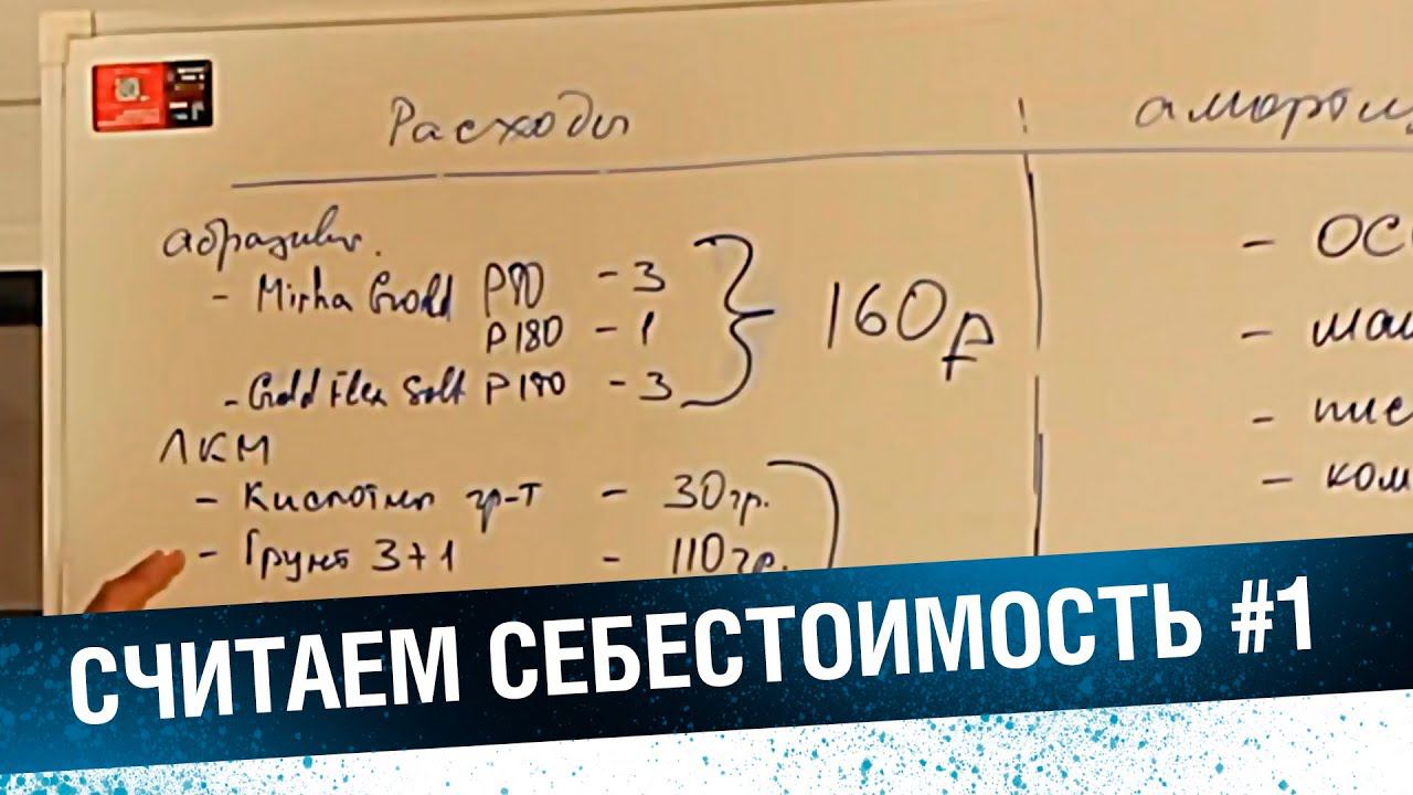 Расход материалов. Считаем себестоимость покраски кузовного элемента #1. смотреть онлайн