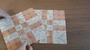 2. Лоскутный блок для будущего одеяла. Нарисовала картину.