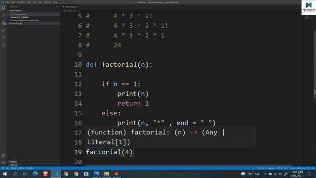 Recursion In Python with example | Calculate Factorial Number using Recursion | By Himal Rawal смотреть онлайн