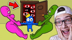 СИНИЙ ДРУГ и ХАГИ ВАГИ vs 100 ДВЕРЕЙ ROBLOX ?? РАДУЖНЫЕ ДРУЗЬЯ в ПОППИ ПЛЕЙТАЙМ