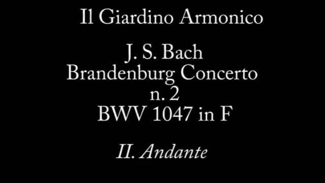 J S Bach, Brandenburg Concerto n 2, BWV 1047, II Andante смотреть онлайн