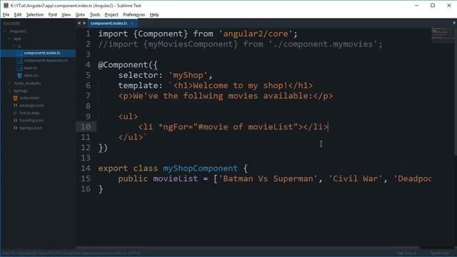 Angular 2 Tutorial 13: *ngFor смотреть онлайн