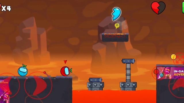 Red And Blue Ball: Cupid Love-(Gameplay 6)-Todos Los Niveles -Juego Completo- смотреть онлайн