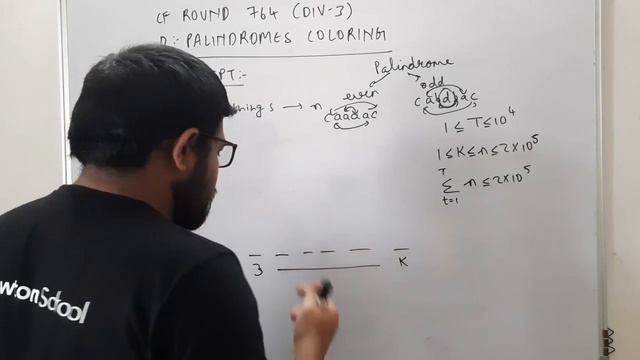 Codeforces Round 764 Div 3 | Problem D - Palindromes Coloring Solution | Explanation+Code | Hindi смотреть онлайн