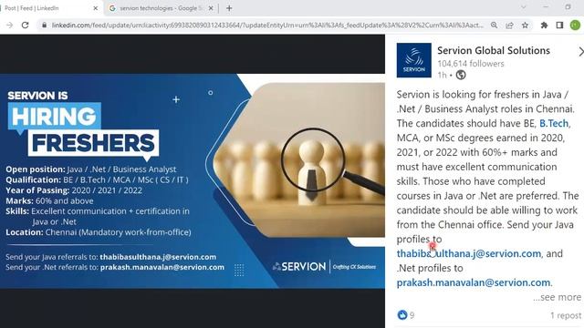 Servion Is Looking For Freshers ( Java / .Net / Business Analyst ) Roles - Valid Until NOV-22 смотреть онлайн