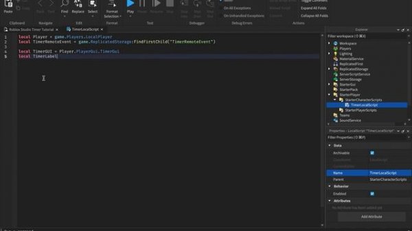 How to make a Timer GUI - Roblox Studio
