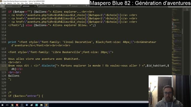 Maspero Blue 82 : Carte V2 et génération d'aventures #gamedev #php смотреть онлайн